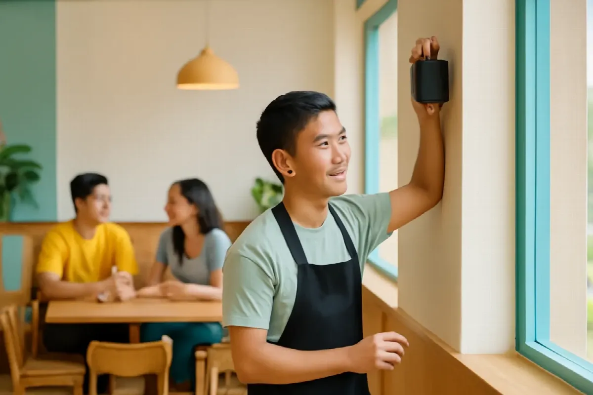 Âm lượng nhạc nền cho quán: đo bằng điện thoại, mức dB theo giờ