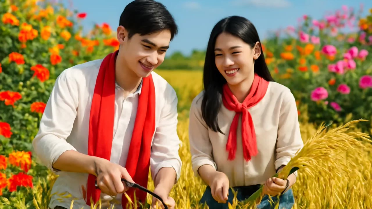 Ảnh nền ngang bài hát Gặt giùm em mấy công