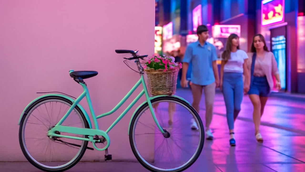 Ảnh nền ngang bài hát Chiếc Xe Đạp Màu Xanh