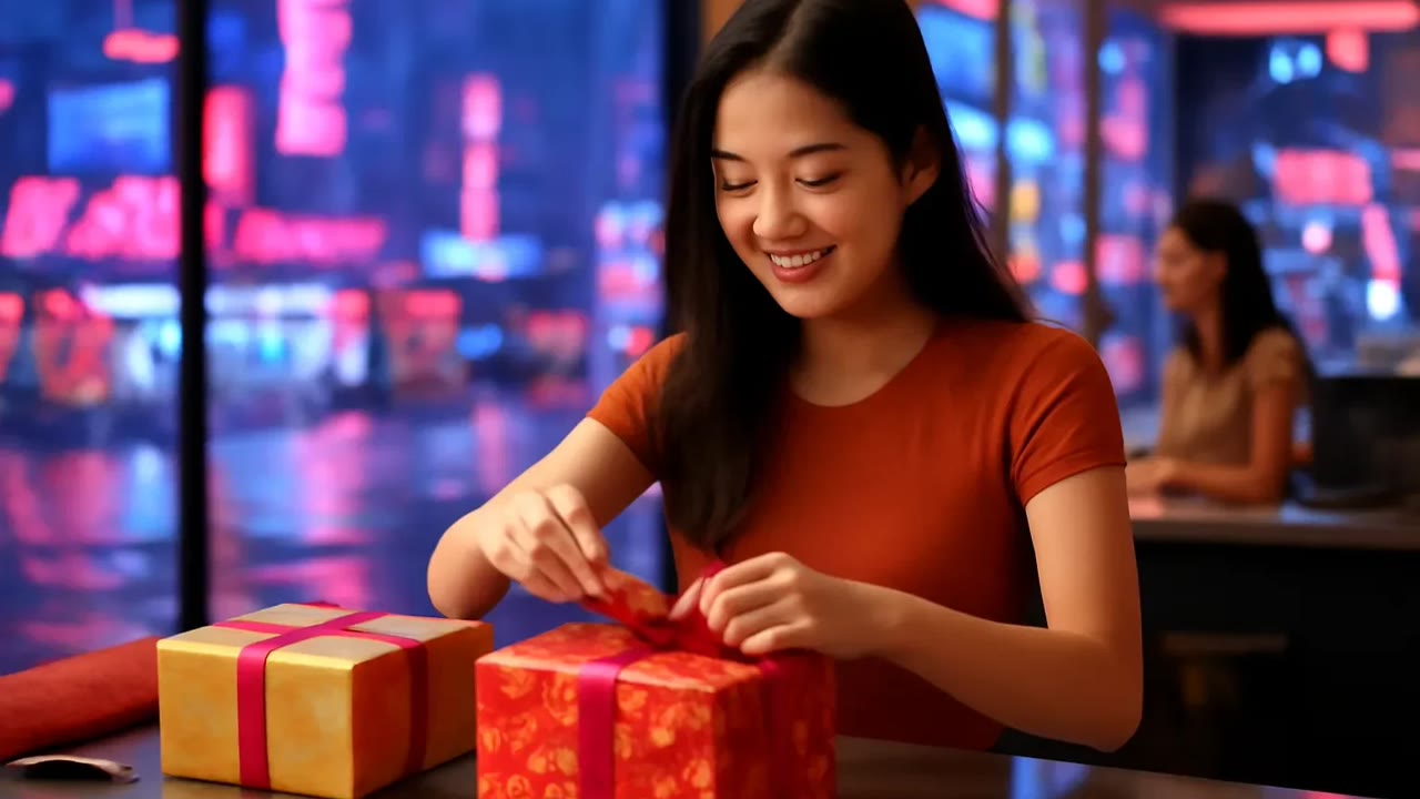 Ảnh nền ngang bài hát Phố hàng gói quà