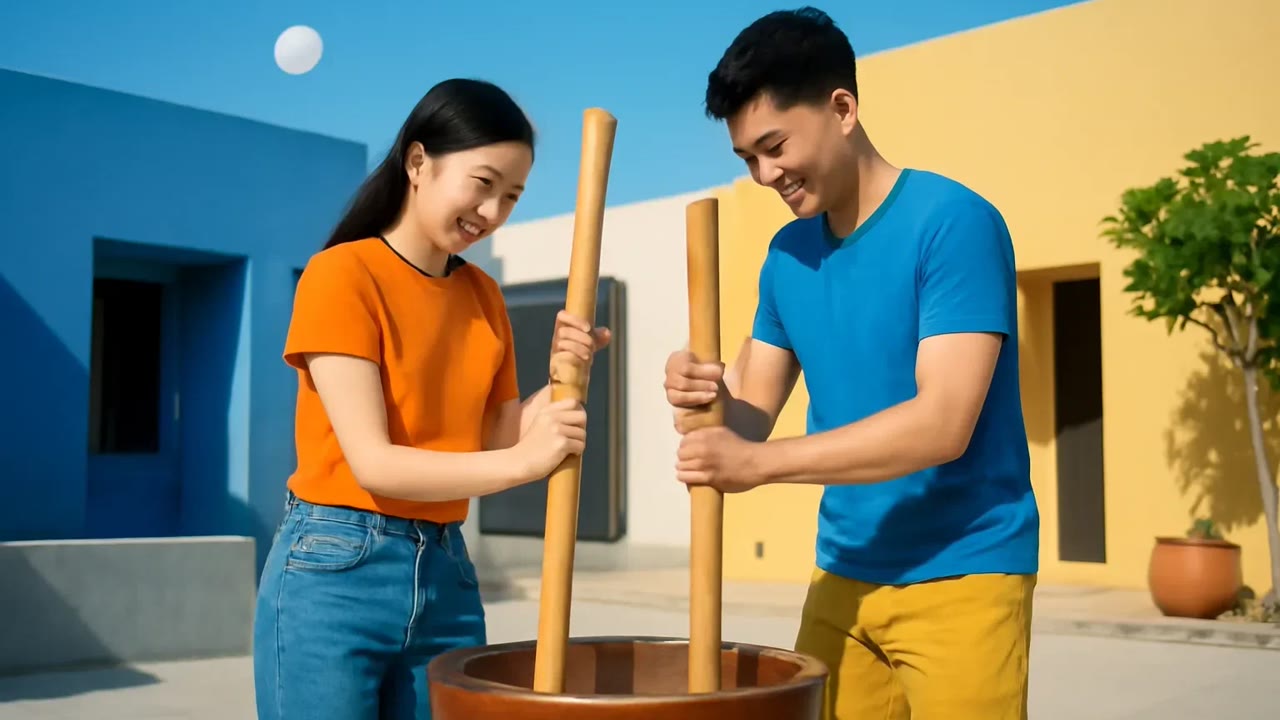 Ảnh nền ngang bài hát Giã gạo đêm trăng