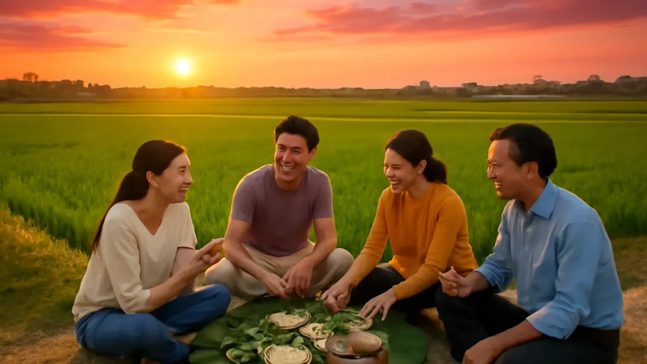 Ảnh nền ngang bài hát Bữa cơm trên bờ ruộng