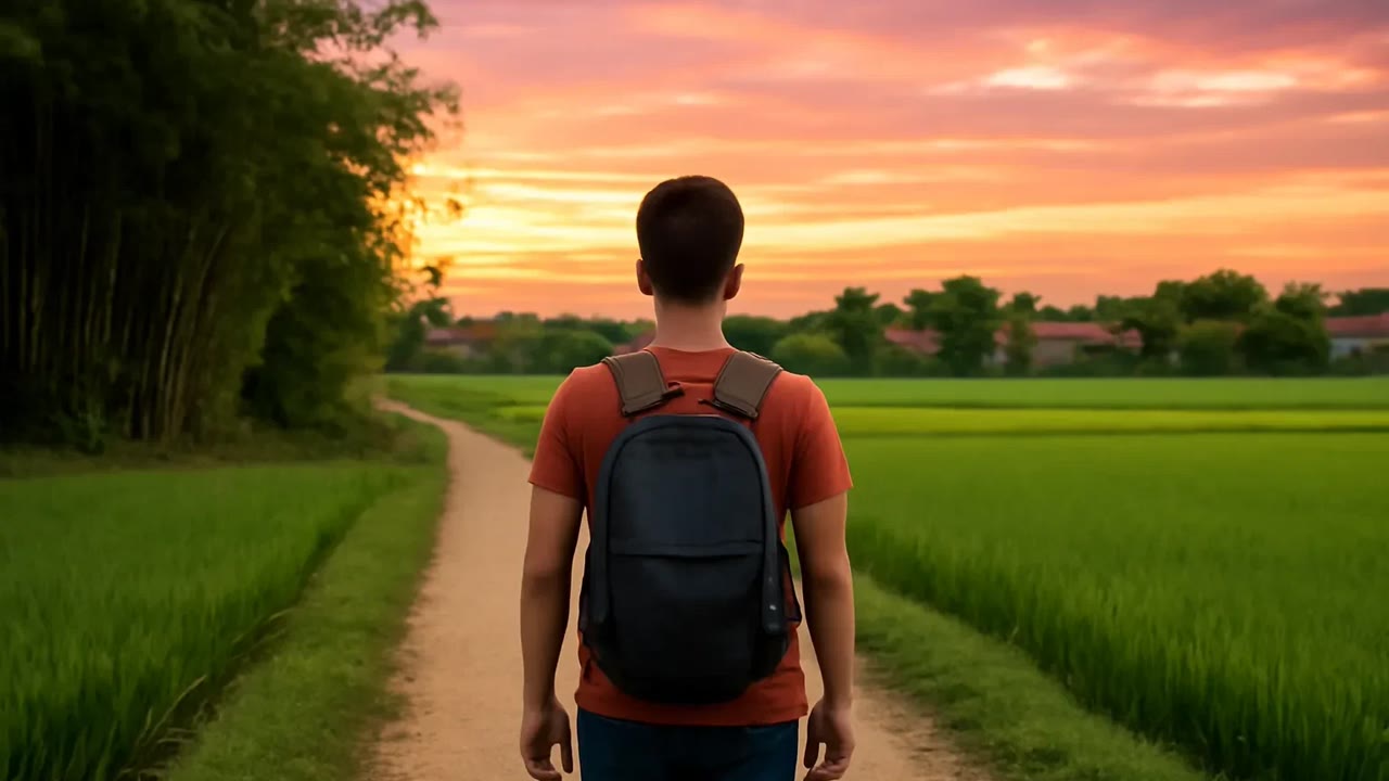 Ảnh nền ngang bài hát Đường đất đỏ về làng
