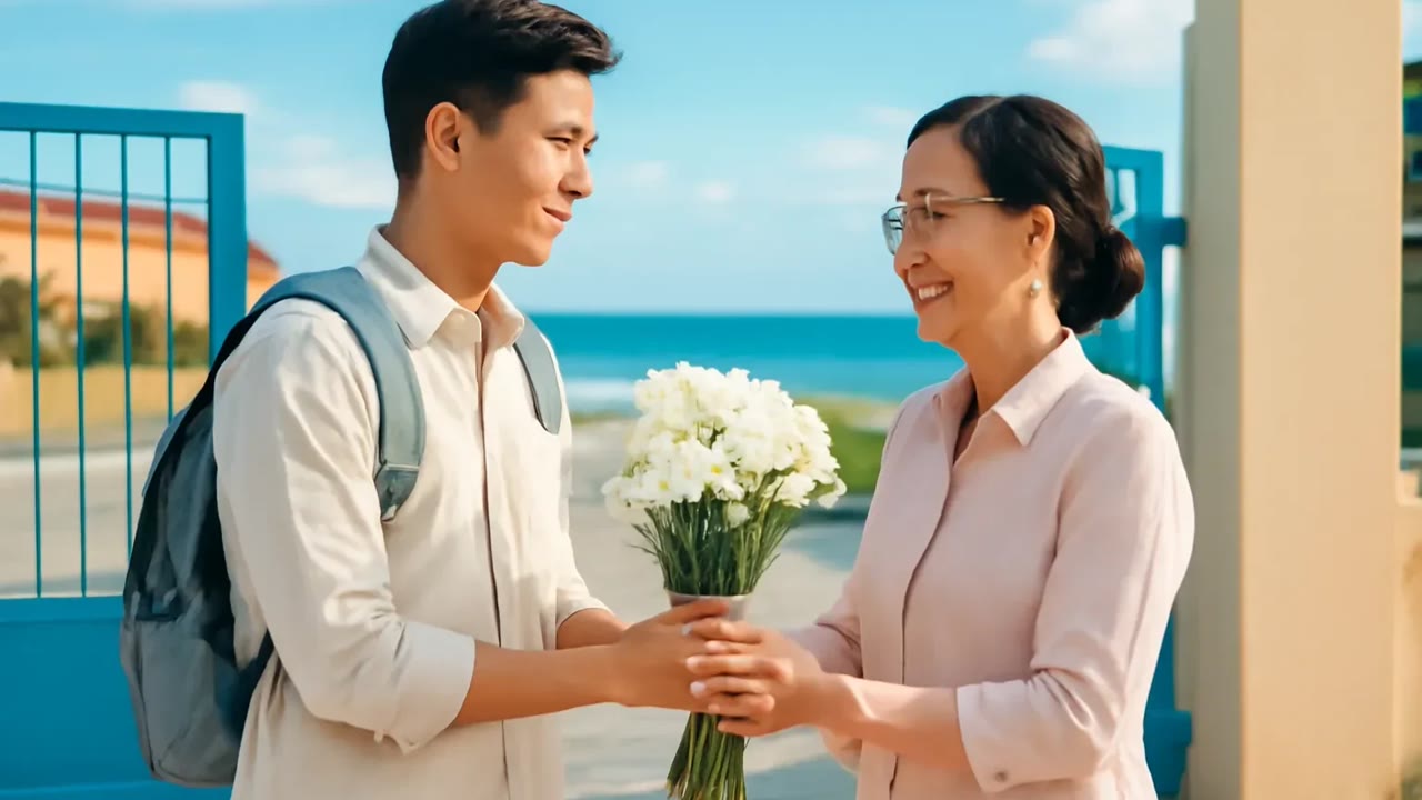 Ảnh nền ngang bài hát Bó cúc họa mi cho cô