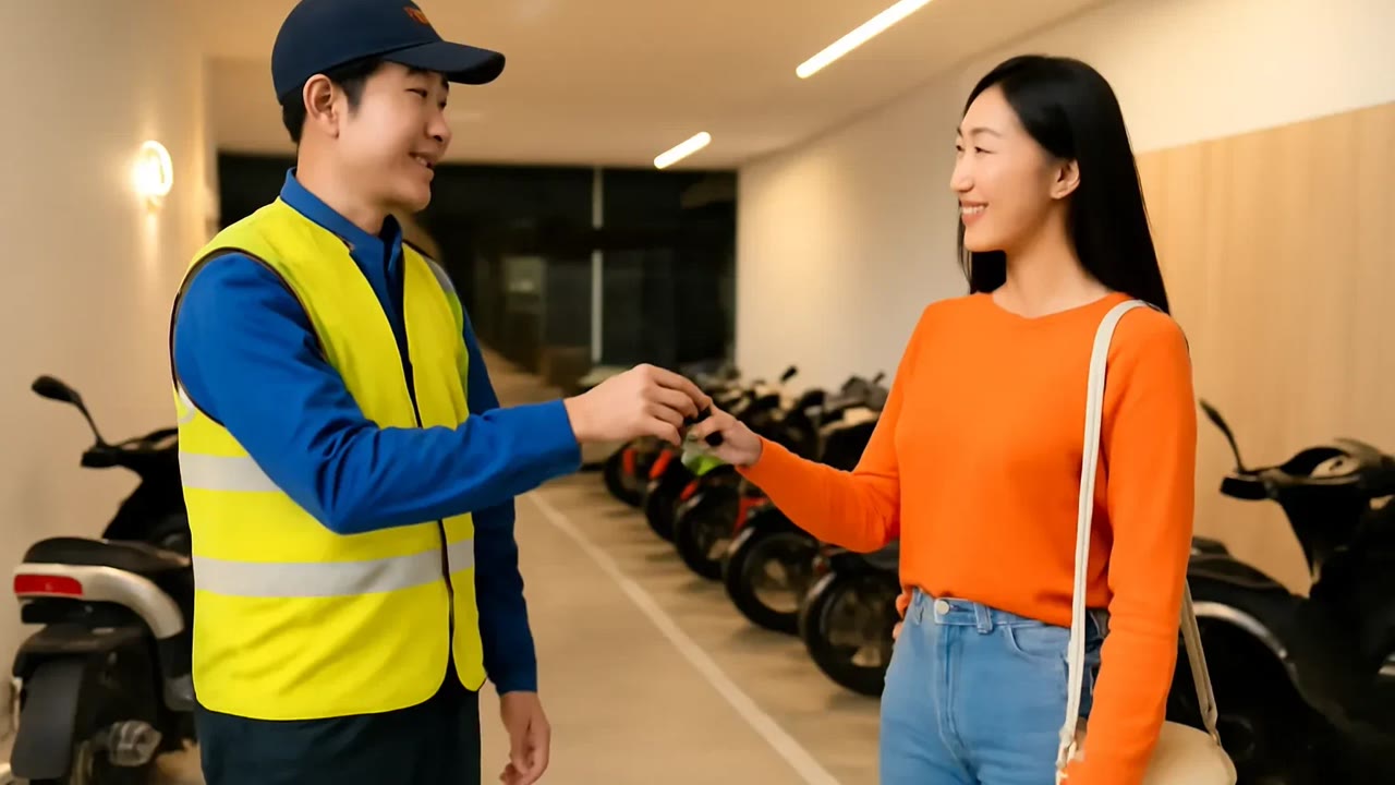 Ảnh nền ngang bài hát Chú giữ xe chờ mình