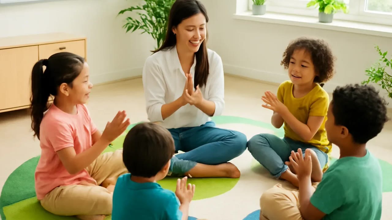 Ảnh nền ngang bài hát Vỗ tay theo cô