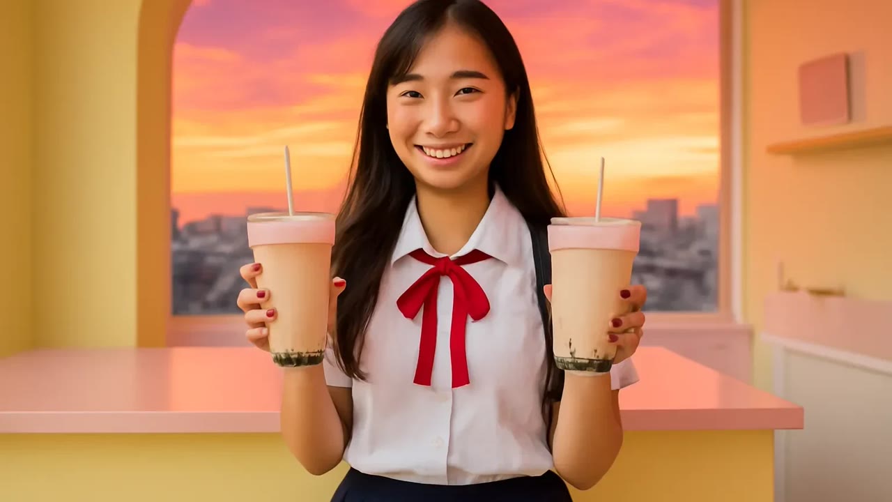 Ảnh nền ngang bài hát Mũ bảo hiểm màu hồng