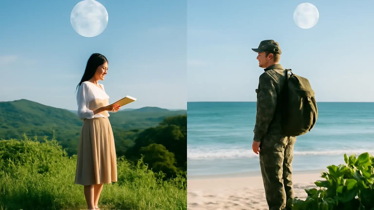 Ảnh nền ngang bài hát Em trên non, anh ngoài đảo