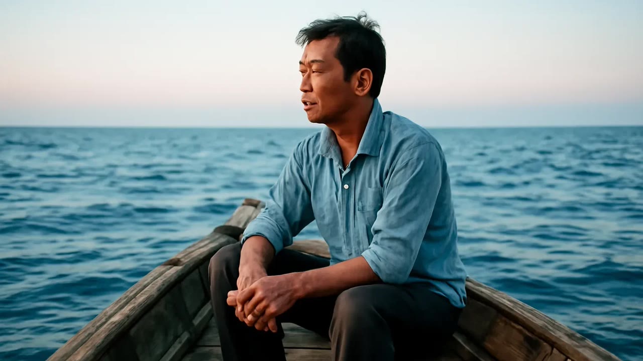 Ảnh nền ngang bài hát Cha ngồi đầu mũi ghe