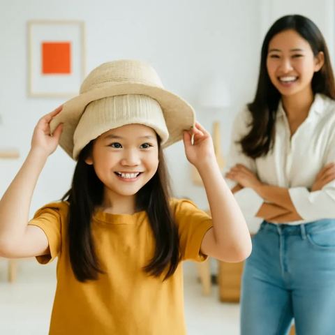 Ảnh bìa vuông bài hát Mũ nắng mũ len — nhạc Thiếu nhi vui tươi