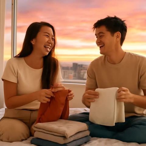 Ảnh bìa vuông bài hát Ở Bên Anh Dễ Chịu — nhạc Pop lãng mạn