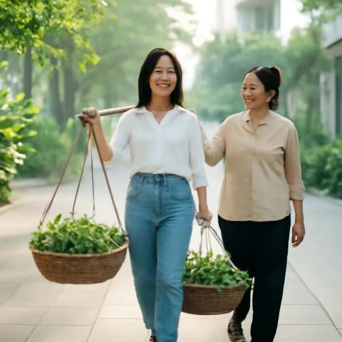 Ảnh bìa vuông bài hát Gánh hàng sớm của mẹ — nhạc Pop lãng mạn