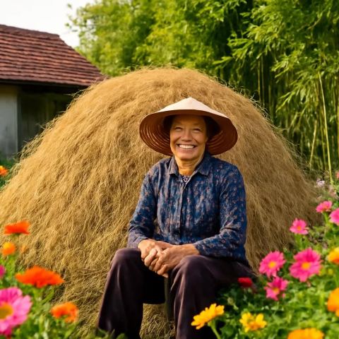 Ảnh bìa vuông bài hát Ổ rơm sau bếp ngoại — nhạc Bolero nhẹ nhàng