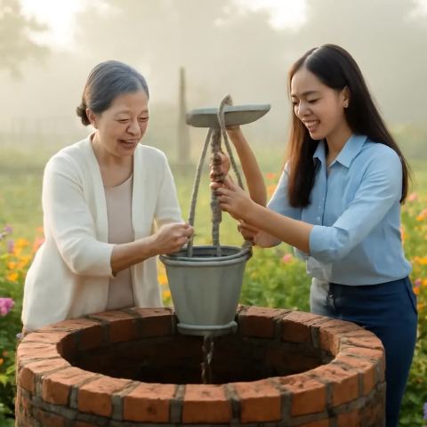 Ảnh bìa vuông bài hát Gàu nước giếng khơi — nhạc Bolero nhẹ nhàng
