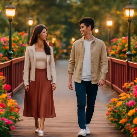Ảnh bìa vuông bài hát Hai đầu cầu đèn lồng — nhạc Ballad lãng mạn