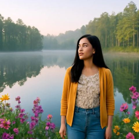 Ảnh bìa vuông bài hát Hồ lặng như gương — nhạc Lofi nhẹ nhàng