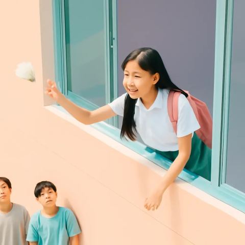 Ảnh bìa vuông bài hát Quả cầu bay lên tầng hai — nhạc Pop lãng mạn