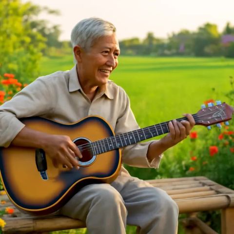 Ảnh bìa vuông bài hát Phím Lõm Chiều Quê — nhạc Bolero buồn