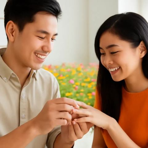 Ảnh bìa vuông bài hát Nhẫn Cỏ Cũng Được — nhạc Ballad lãng mạn