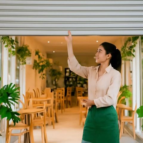 Ảnh bìa vuông bài hát Kéo cửa cuốn — nhạc Lofi nhẹ nhàng