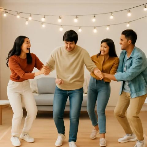 Ảnh bìa vuông bài hát Nhịp chân dưới gầm bàn — nhạc Pop sôi động