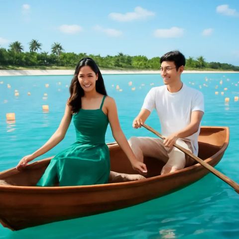 Ảnh bìa vuông bài hát Mái chèo nghiêng bóng đèn — nhạc Pop lãng mạn