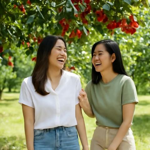 Ảnh bìa vuông bài hát Vườn chôm chôm chín đỏ — nhạc Pop nhẹ nhàng