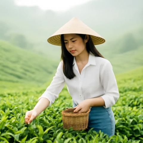 Ảnh bìa vuông bài hát Búp chè non trên đồi — nhạc Lofi nhẹ nhàng