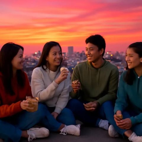 Ảnh bìa vuông bài hát Sân thượng ký túc xá — nhạc Rap hào hùng
