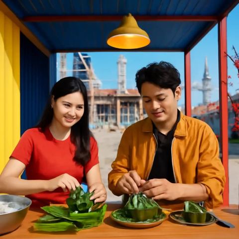 Ảnh bìa vuông bài hát Hai đứa ăn Tết công trường — nhạc Bolero buồn