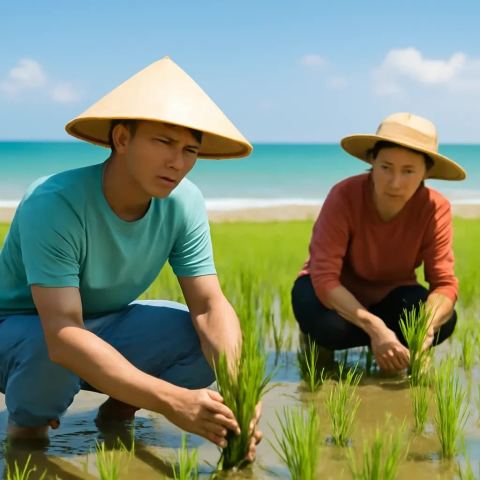 Ảnh bìa vuông bài hát Tay Lấm Bùn Non — nhạc Acoustic vui tươi