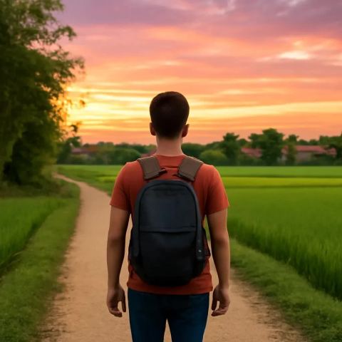 Ảnh bìa vuông bài hát Đường đất đỏ về làng — nhạc Bolero nhẹ nhàng