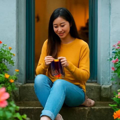 Ảnh bìa vuông bài hát Thềm nhà mưa bụi tháng Giêng — nhạc Ballad buồn