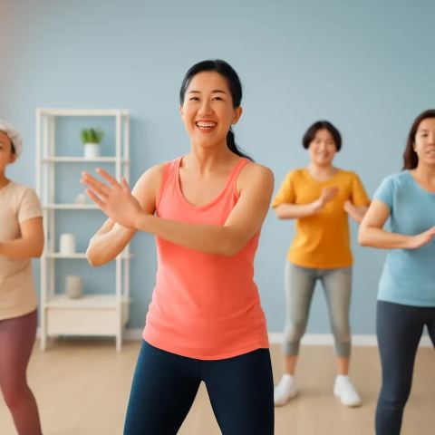 Ảnh bìa vuông bài hát Cô giáo aerobic tóc bạc — nhạc EDM sôi động