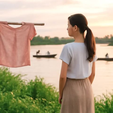 Ảnh bìa vuông bài hát Chiếc áo bà ba phơi sào — nhạc Bolero buồn