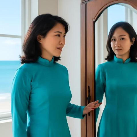 Ảnh bìa vuông bài hát Áo lụa may năm ấy — nhạc Ballad lãng mạn