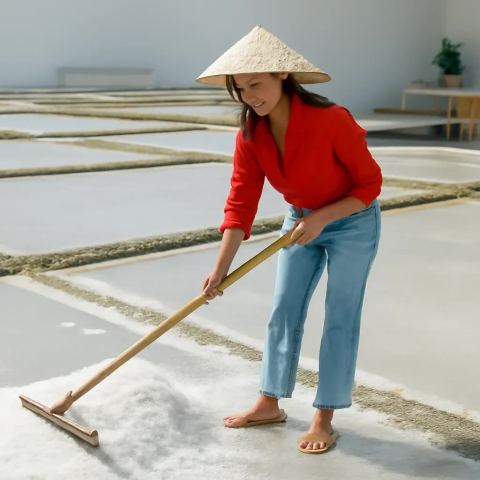 Ảnh bìa vuông bài hát Ruộng muối mùa nắng — nhạc Pop nhẹ nhàng