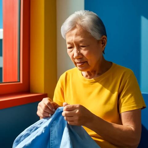 Ảnh bìa vuông bài hát Mẹ Ngồi Vá Áo — nhạc Bolero nhẹ nhàng