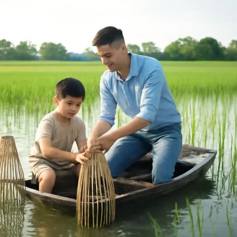 Ảnh bìa vuông bài hát Đặt lờ đêm nước lên — nhạc Pop nhẹ nhàng