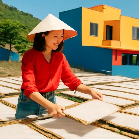 Ảnh bìa vuông bài hát Bánh tráng phơi đầu dốc — nhạc Pop nhẹ nhàng