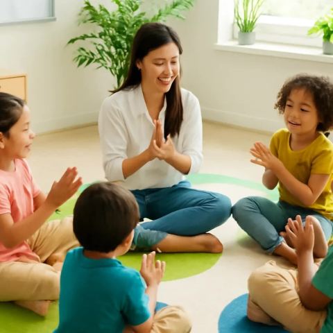 Ảnh bìa vuông bài hát Vỗ tay theo cô — nhạc Thiếu nhi vui tươi