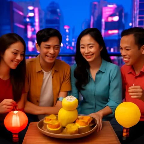 Ảnh bìa vuông bài hát Mâm cỗ ngoài hiên — nhạc Pop vui tươi