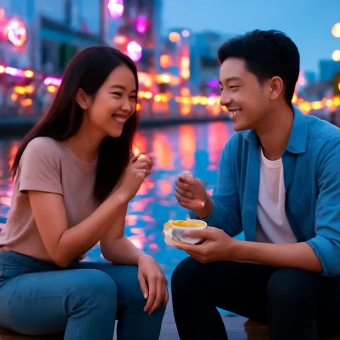 Ảnh bìa vuông bài hát Ly chè bắp bến sông — nhạc Pop lãng mạn