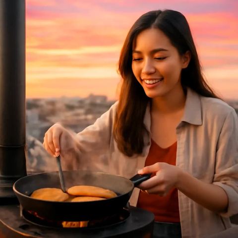 Ảnh bìa vuông bài hát Bánh xèo lò củi — nhạc Pop nhẹ nhàng