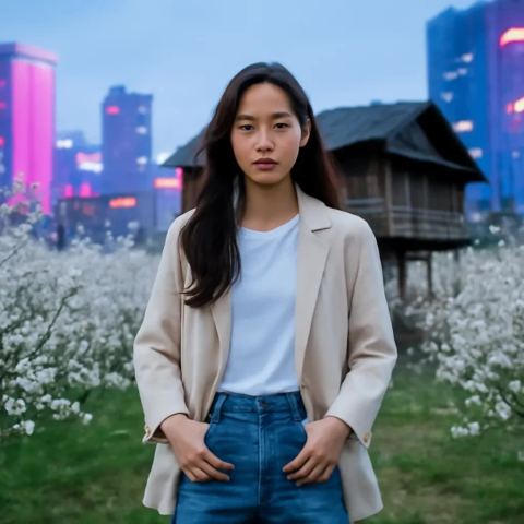 Ảnh bìa vuông bài hát Mận trắng đầu bản — nhạc Pop vui tươi