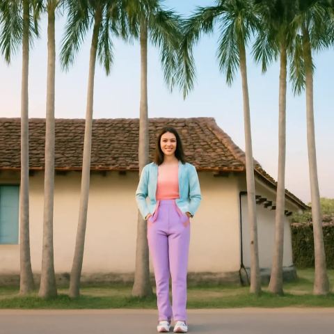 Ảnh bìa vuông bài hát Hàng cau ngoại trồng — nhạc Bolero nhẹ nhàng