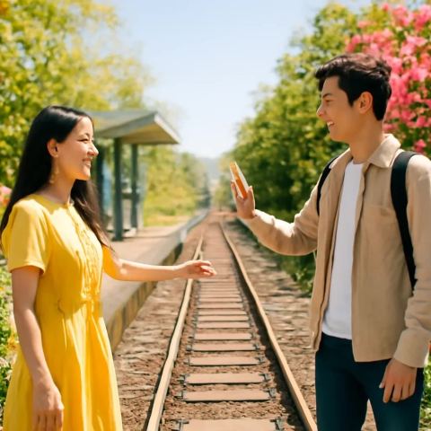 Ảnh bìa vuông bài hát Gặp Lại Ở Ga Này — nhạc Ballad lãng mạn