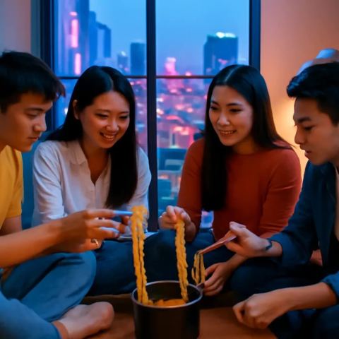 Ảnh bìa vuông bài hát Thùng mì cuối tháng — nhạc Acoustic nhẹ nhàng