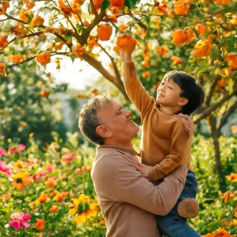 Ảnh bìa vuông bài hát Hồng chín trong vườn ông — nhạc Thiếu nhi vui tươi