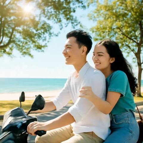 Ảnh bìa vuông bài hát Ngồi Sau Xe Anh Nha — nhạc Pop lãng mạn